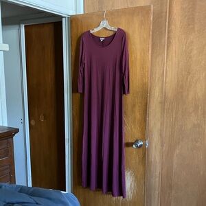 J. Jill Long Sleeve Burgundy Knit Dress size S
